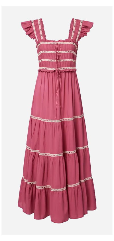 Chandra Dress In Dusty Rose