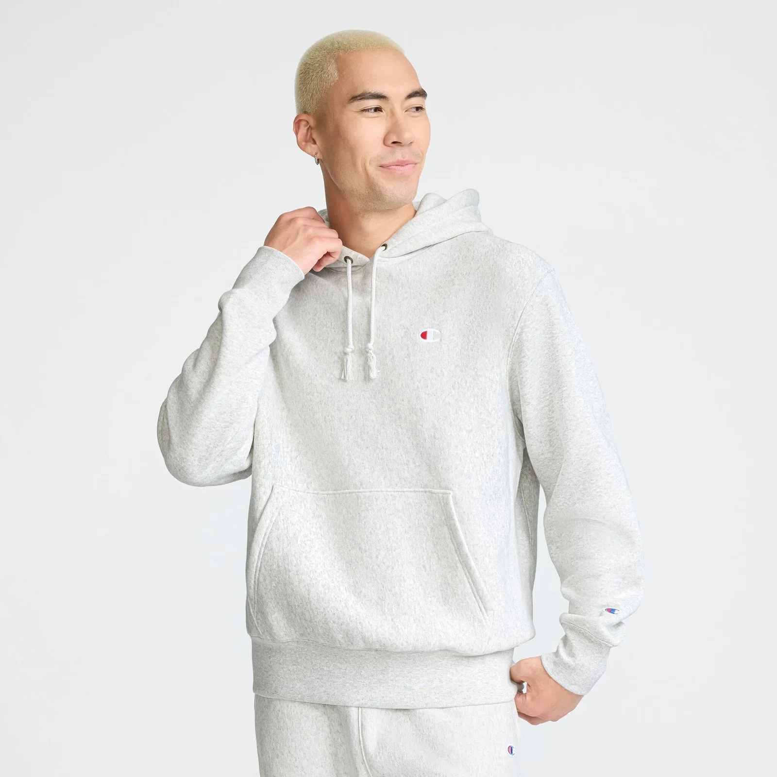 Image of Reverse Weave Small C Hooded Sweatshirt
