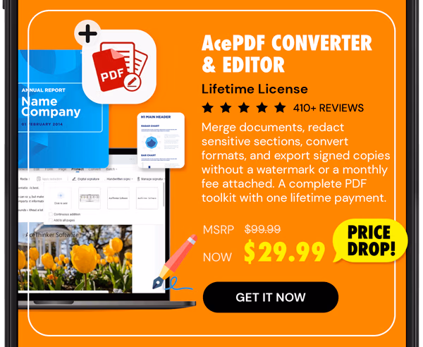 AcePDF Converter & Editor: Lifetime License