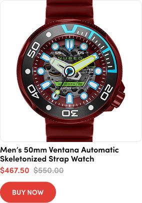 NB-6113-03  Men's 50mm Ventana Automatic Skeletonized Strap Watch  $467.50