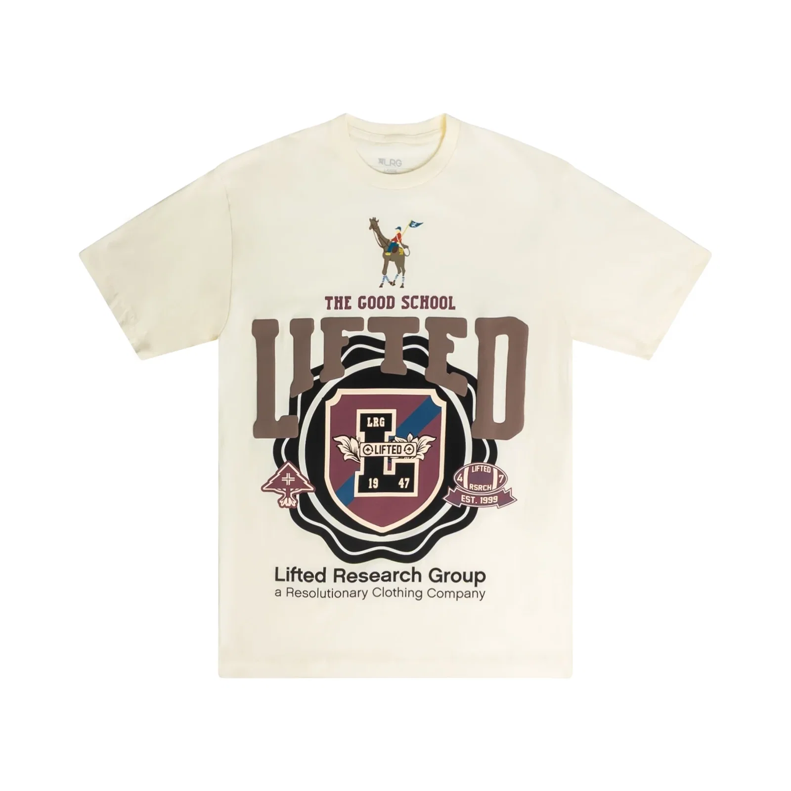 Image of THE GOOD SCHOOL EMBLEM TEE - OFF WHITE