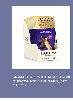 Signature 72% Cacao Dark Chocolate Mini Bars, Set of 12