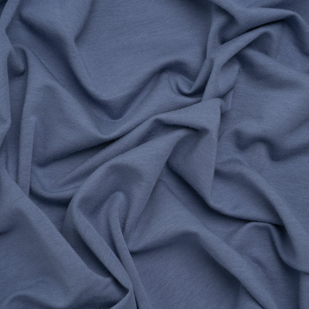 Image of Stretch Cotton and Modal French Terry - Moonlight Blue - Deadstock