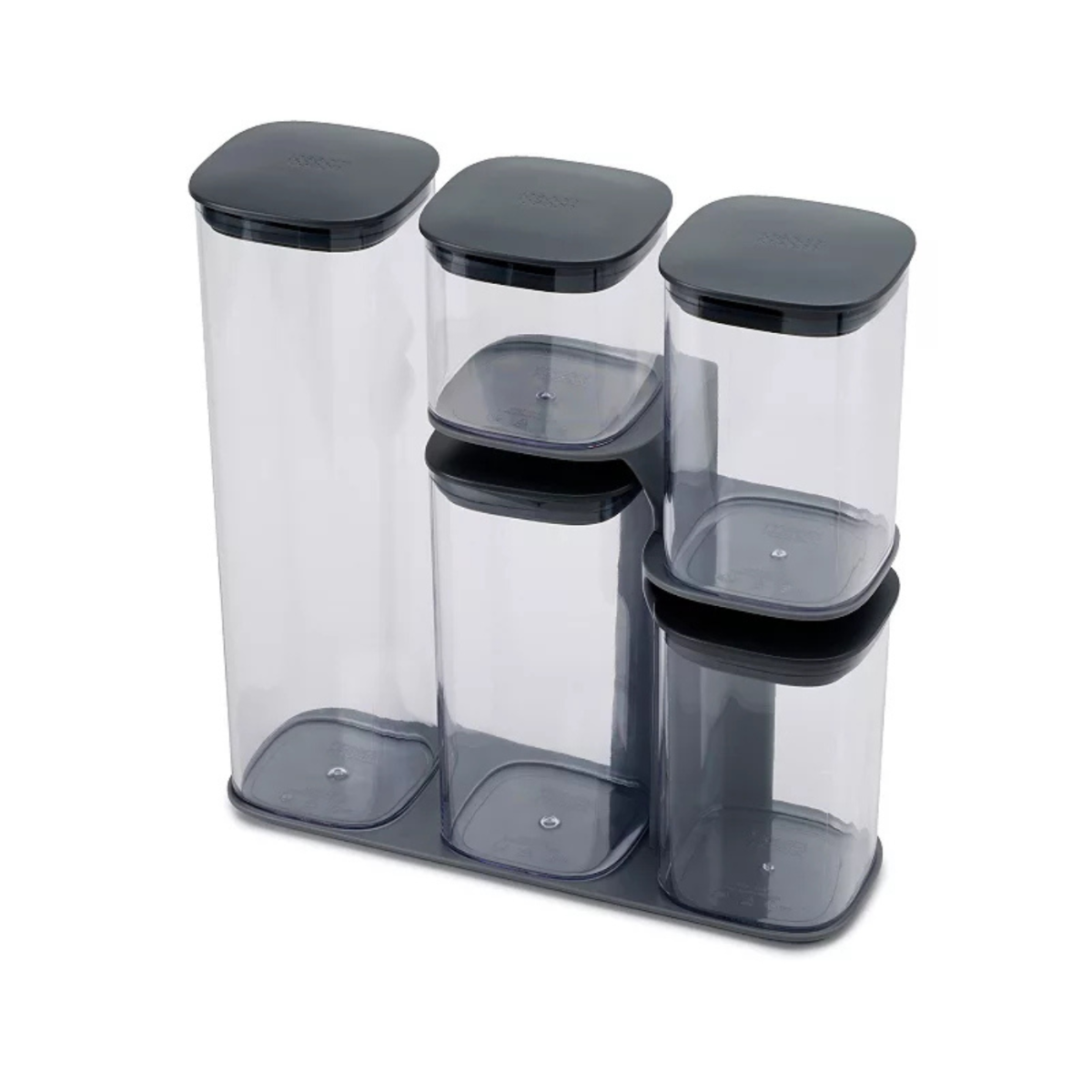 Podium 5 Piece Glass Storage Jar Set with Stand