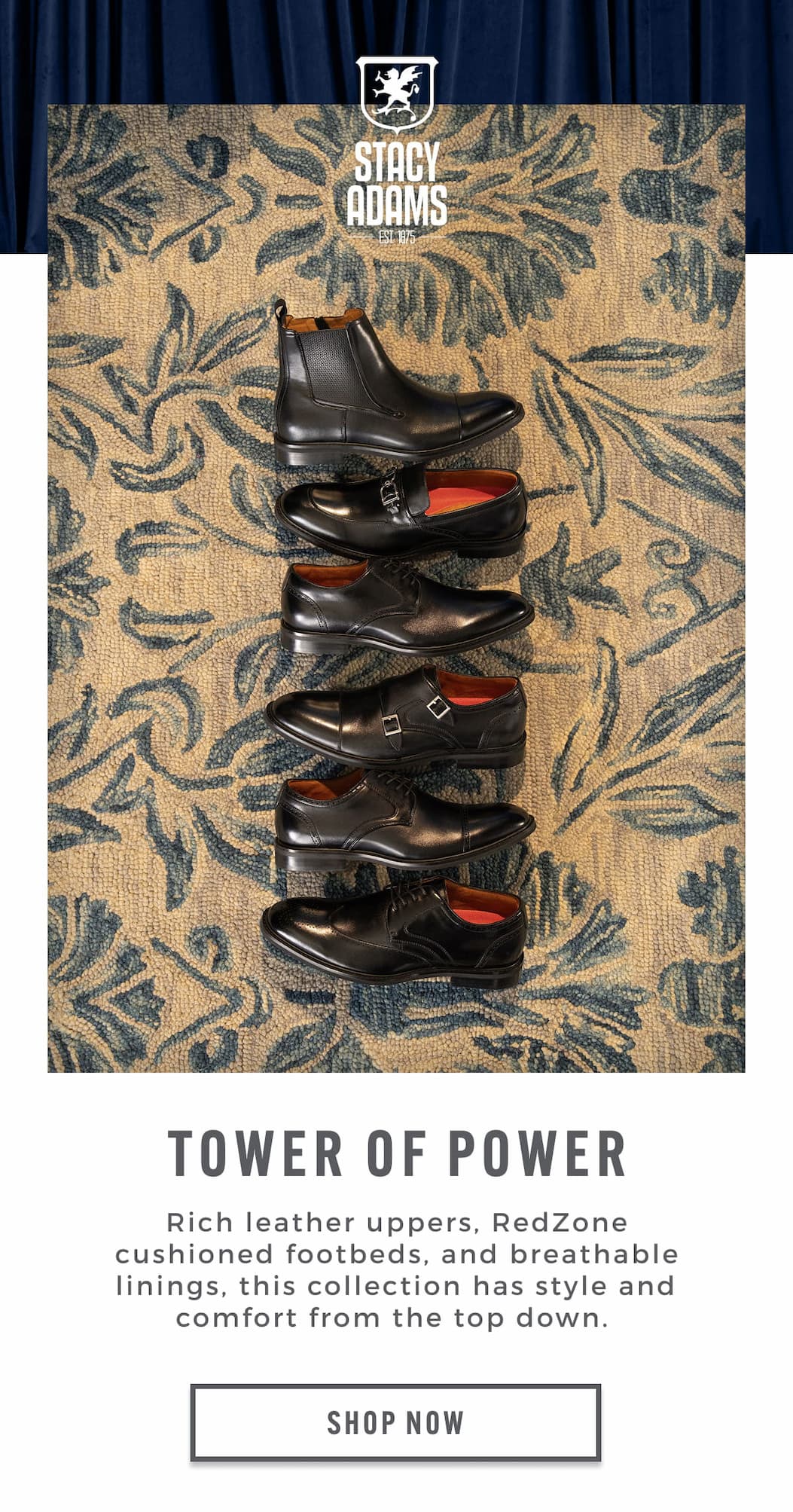 Shop the collection that has style and comfort from the top down. Display images to learn more.