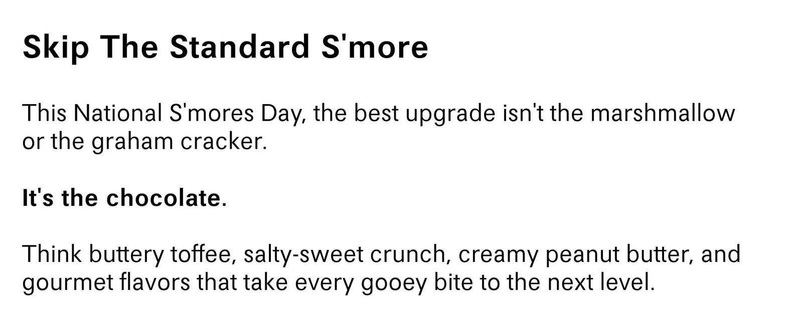 Skip The Standard S'more