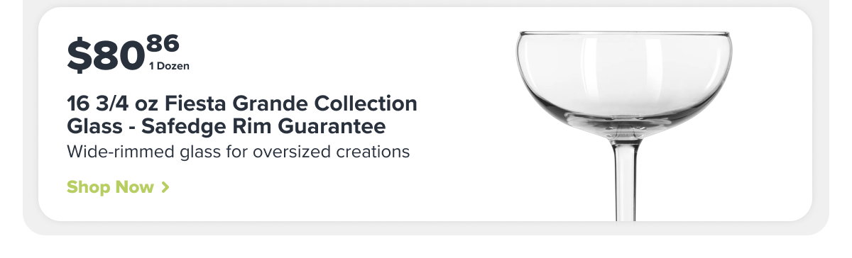 Libbey 8417 16 3/4 oz Fiesta Grande Collection Glass - Safedge Rim Guarantee