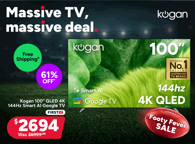 Kogan 100" QLED 4K 144Hz Smart AI Google TV
