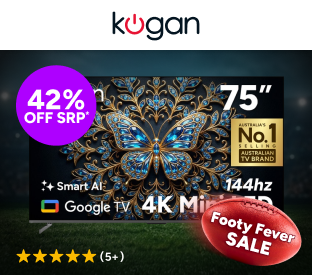 Kogan 75" Mini-LED QLED 4K 144Hz Smart AI Google TV Product Image