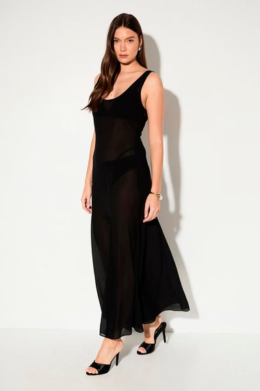 Premium Chiffon Godet Dress