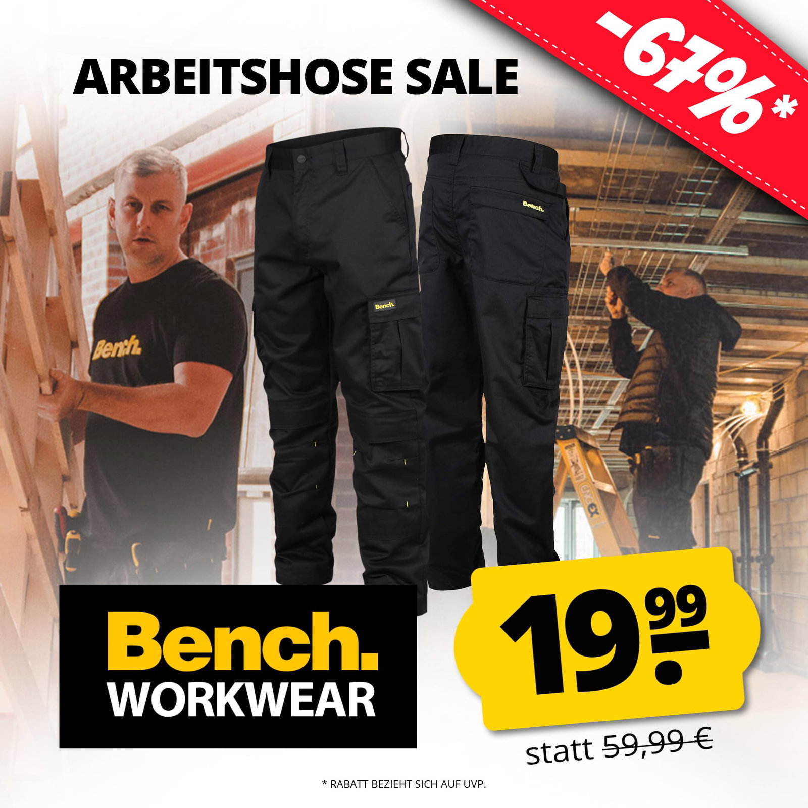 Bench Workwear Toronto Herren Arbeitshose BNCH 016-Black