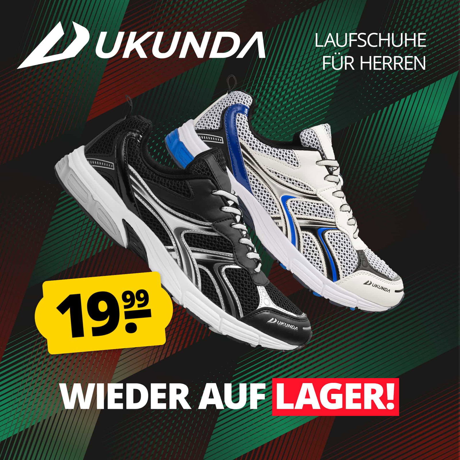 UKUNDA Mombasa Herren Laufschuhe schwarz