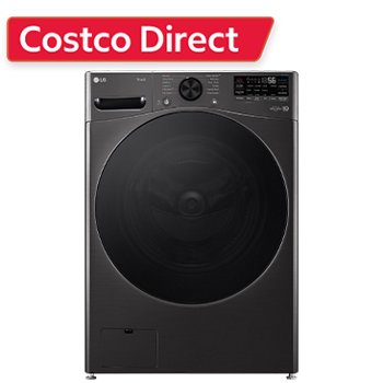 LG 4.5 cu. ft. Front Load Washer with TurboWash 360 and Built-In Intelligence, in Black Steel