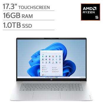 HP OmniBook 3 17.3-inch Touchscreen Laptop - AMD Ryzen 5 130 - FHD (1920 x 1080) - 16GB Memory - 1TB SSD - Windows 11 Home