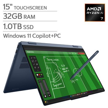 Lenovo IdeaPad 5 2in1 Laptop with 15.3-inch Touchscreen AMD Ryzen AI 7 Processor