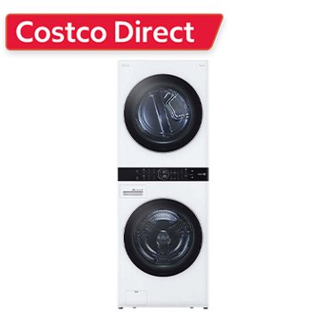 LG WashTower Single Unit ELECTRIC with Center Control 4.5 cu. ft. Front Load Washer and 7.4 cu. ft. Dryer with TurboSteam