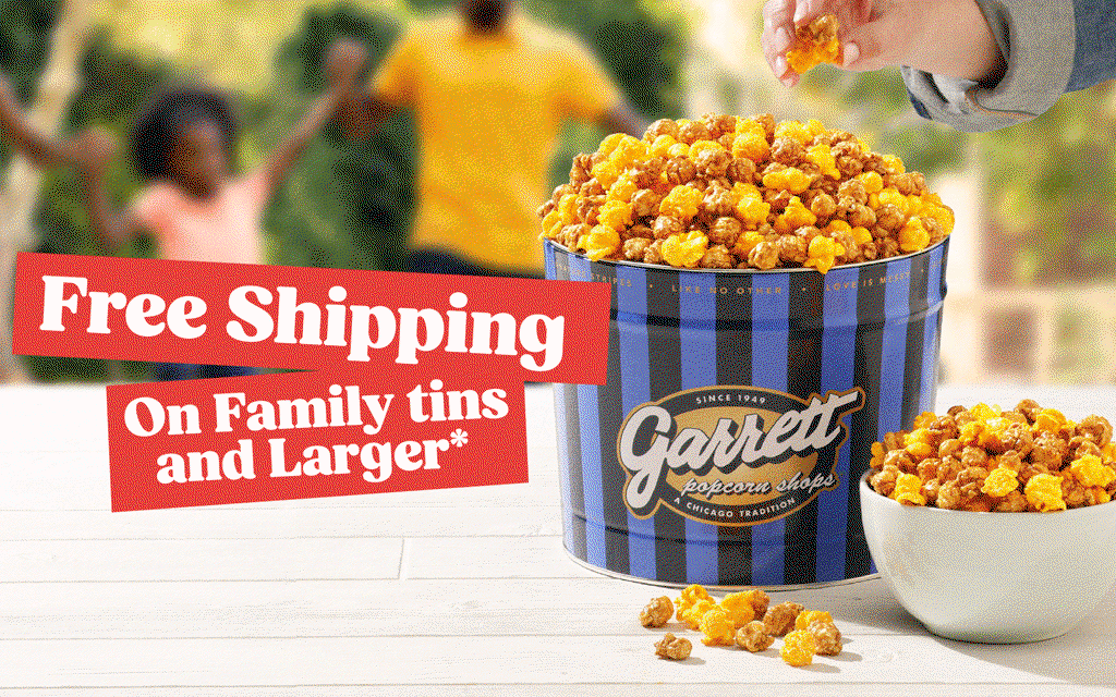 Free Shipping on Family tins and Larger
