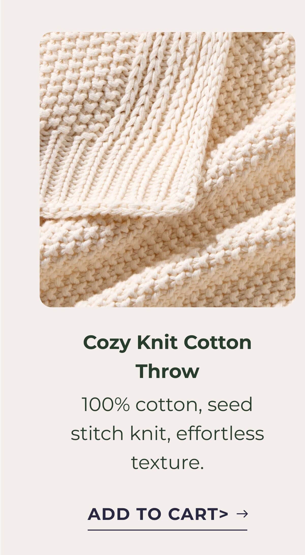 Cozy Knit Cotton Throw