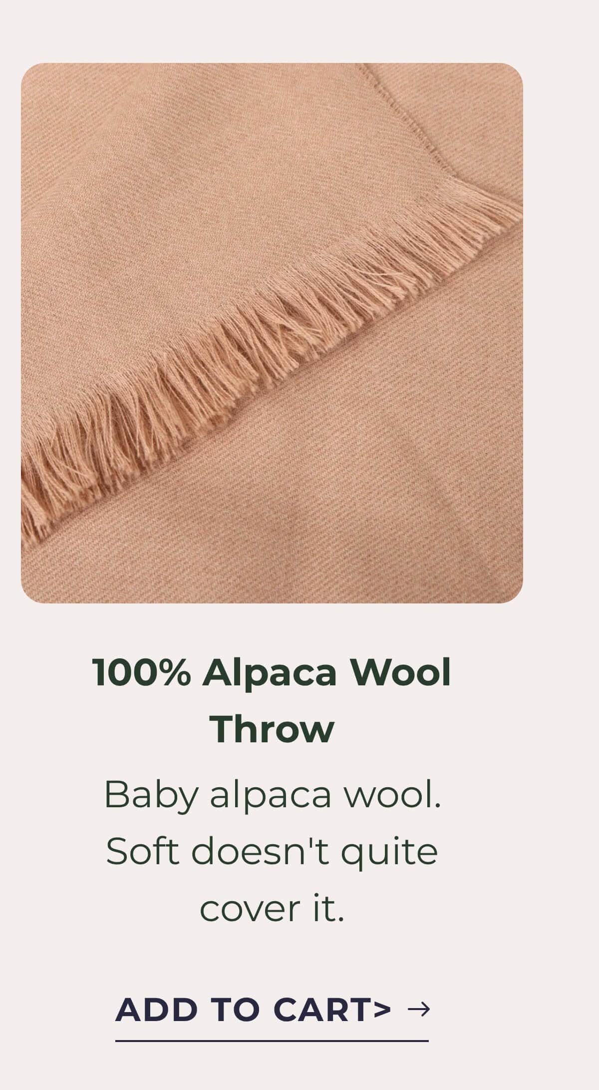 100% Alpaca Wool Throw
