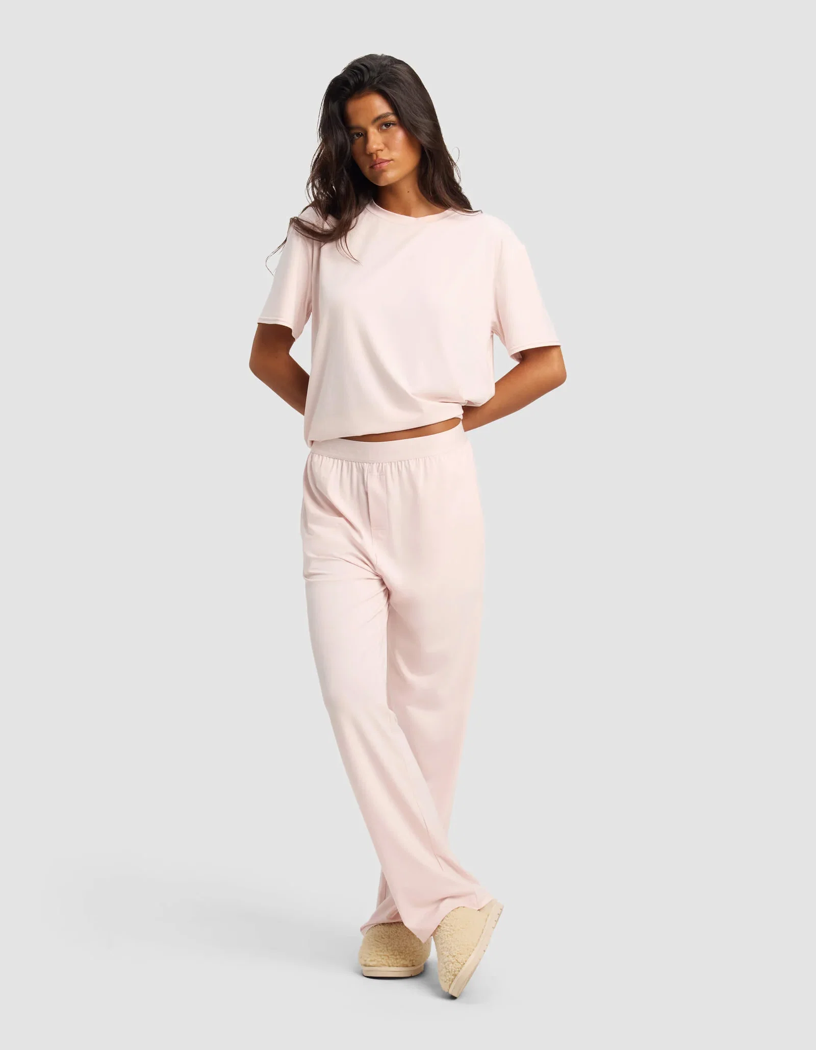 Image of Women's First Layer Pajama Short Sleeve Tee & Pajama Pant Set