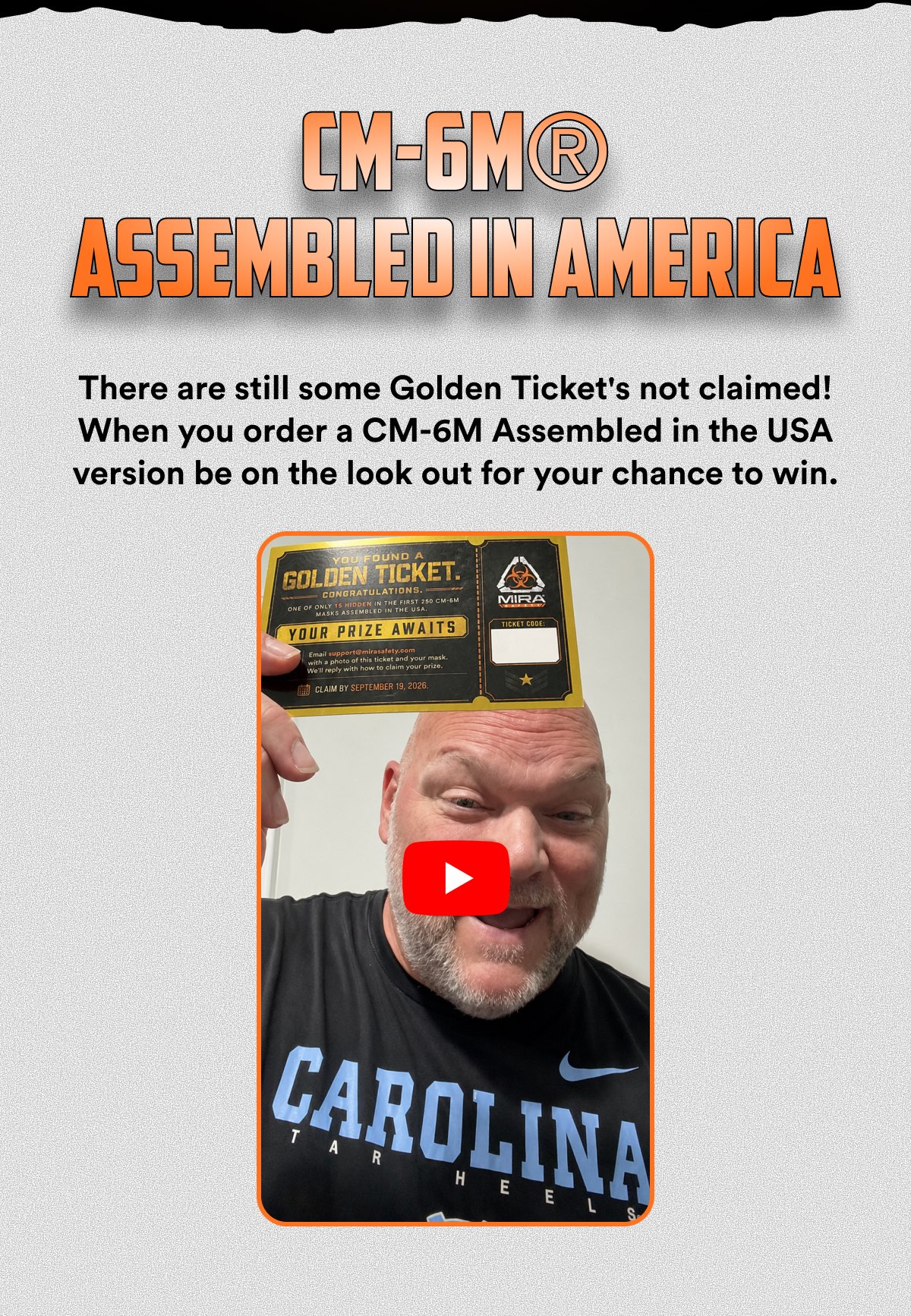 CM-6M® Assembled in America There are still some Golden Ticket's not claimed!