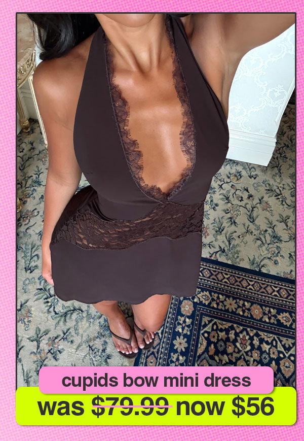 CUPIDS BOW MINI DRESS