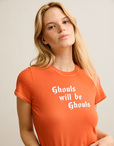 AE Halloween Graphic Shrunken T-Shirt