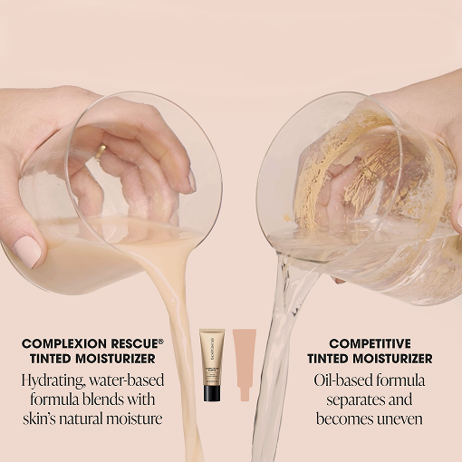 COMPLEXION RESCUE® Tinted Moisturizer vs competitive tinted moisturizer