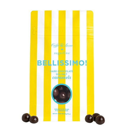 Dark Chocolate Sea Salt Caramels Candy Bag (Caffe Luxxe)