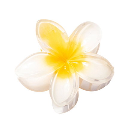 White Flower Claw Clip