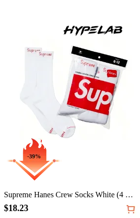 Supreme Hanes Crew Socks White (4...
