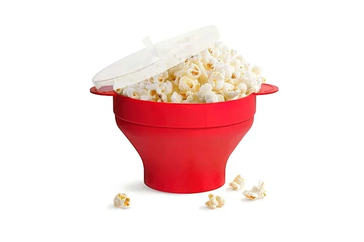 Popcornskål för mikrovågsugn i BPA fritt silikon