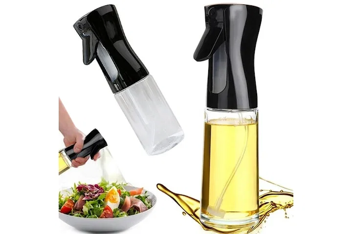 Oljeflaska med Sprayfunktion i Glas 200ml Svart