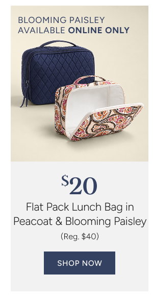 Vera Bradley Packflat Lunch Bag Special Price $20 (reg. $40)