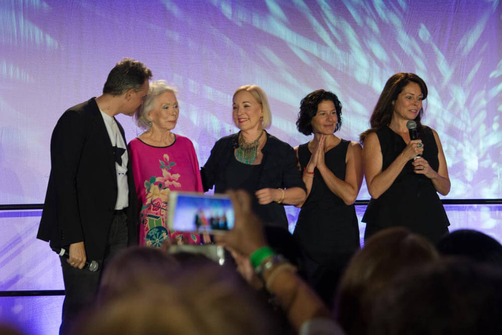 Louise on stage at her 90th birthday celebration