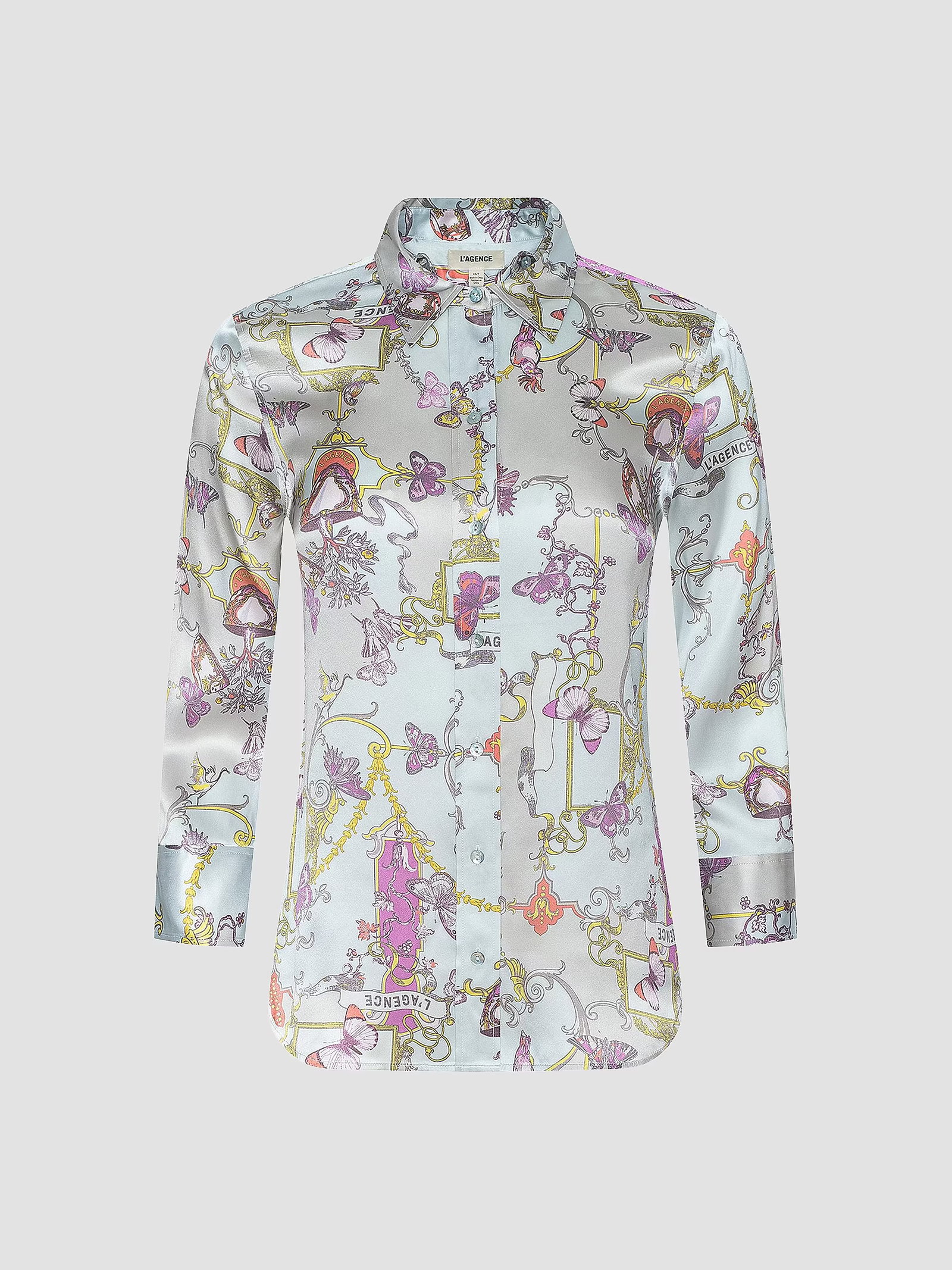 L'agence Dani Printed Silk Shirt