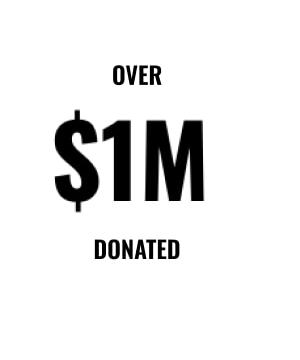 Over $1,000,000 donated