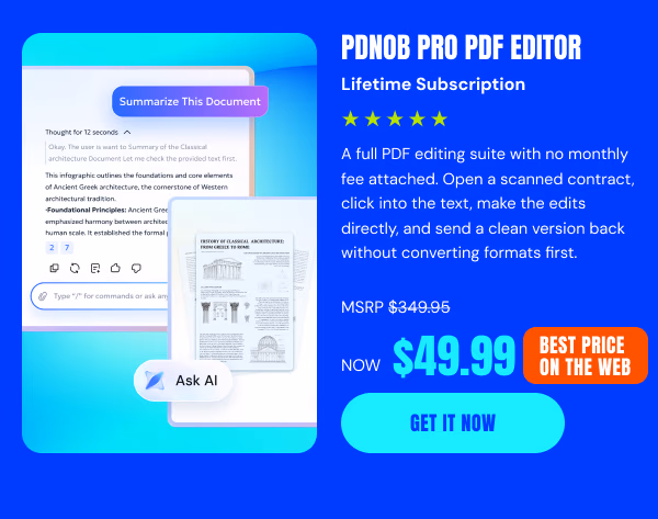 PDNob Pro PDF Editor: Lifetime Subscription