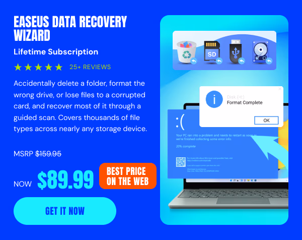 EaseUS Data Recovery Wizard: Lifetime Subscription