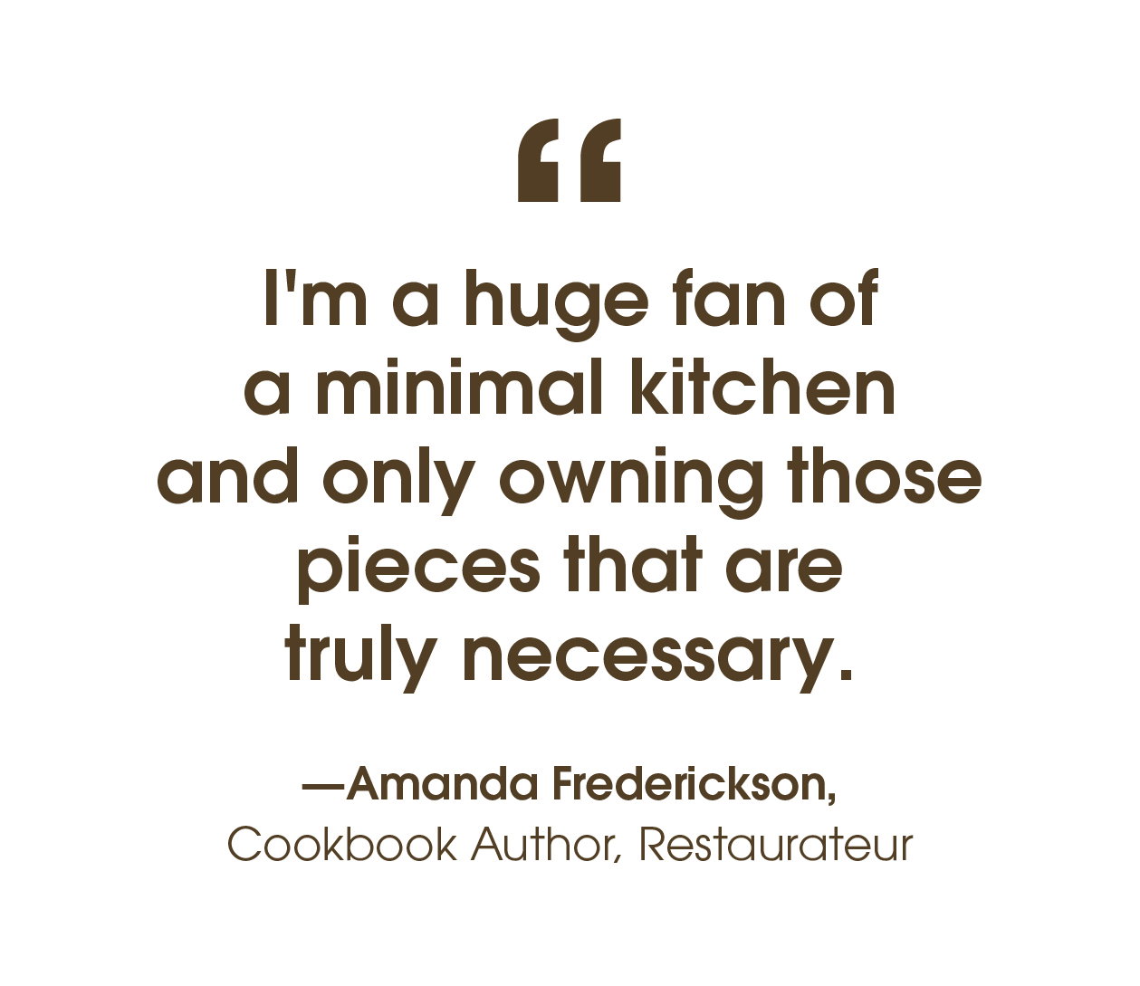 Amanda Frederickson, cookbook author and restaurateur chooses STAUB.