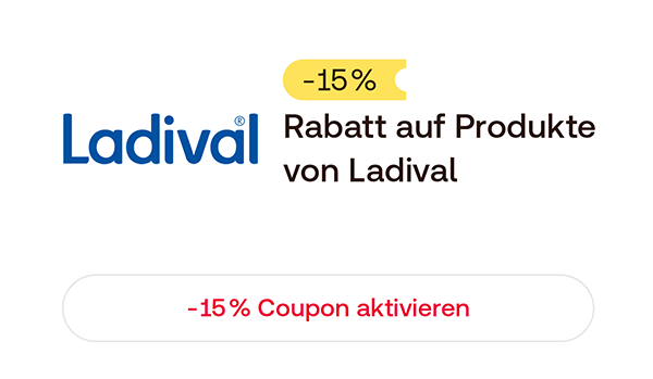 Coupon: 15 % Rabatt auf Ladival Produkte.