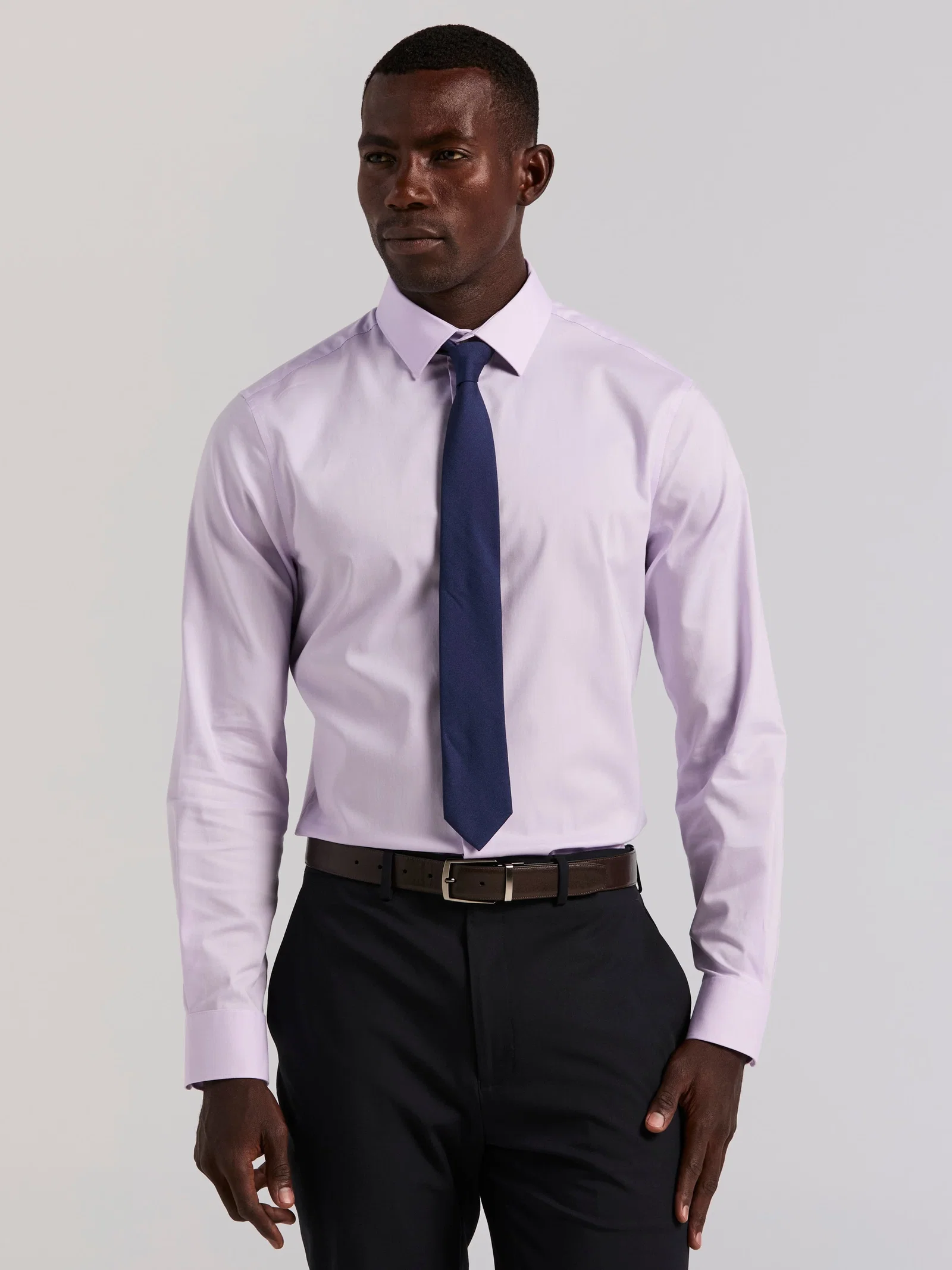 Slim Fit Cotton Stretch Royal Oxford Dress Shirt Slim Fit Cotton Stretch Royal Oxford Dress Shirt