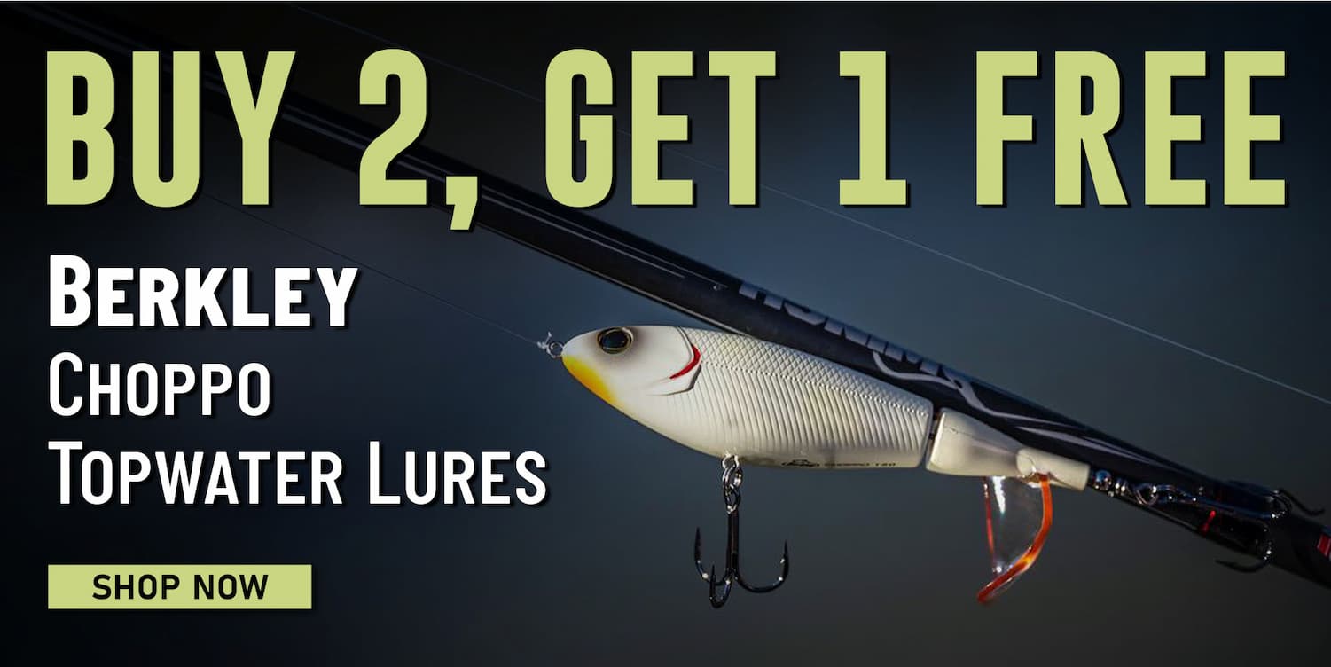 Buy 2, Get 1 Free Berkley Choppo Topwater Lures Shop Now