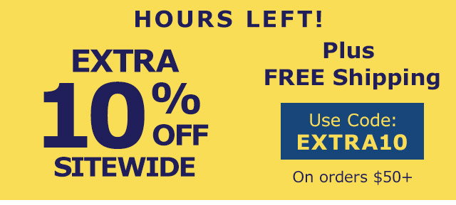 Extra 10% off Sitewide plus, Free Shipping! on orders of $50+ Use Code FREESHIP50