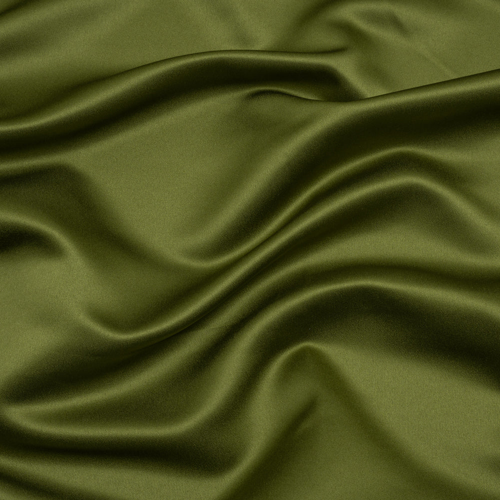 Image of Premium Polyester Satin - Pesto Green - Gavia Collection by Mood