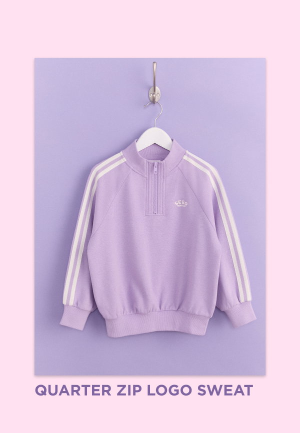 Quarter Zip Logo Sweat