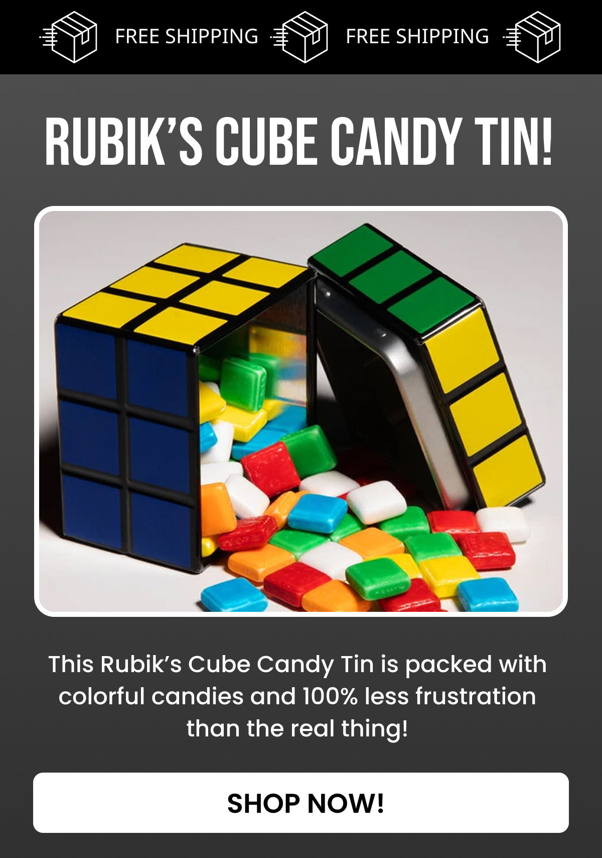 Rubik's Cube Candy Tin