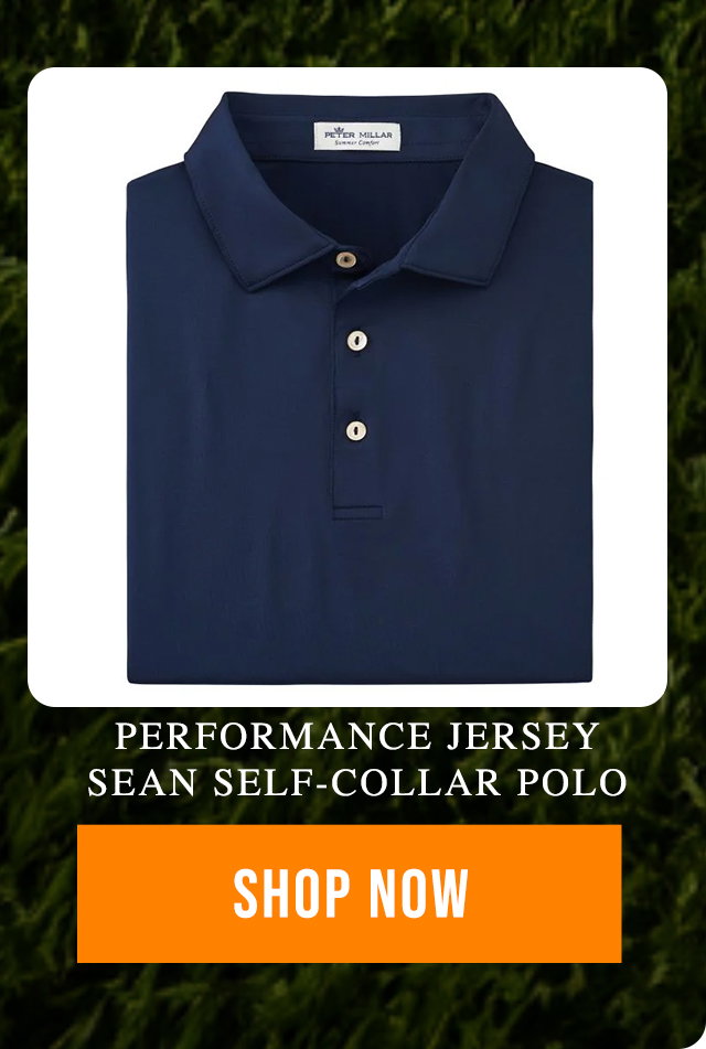 Peter Millar Solid Performance Jersey Sean Self-Collar Golf Polo