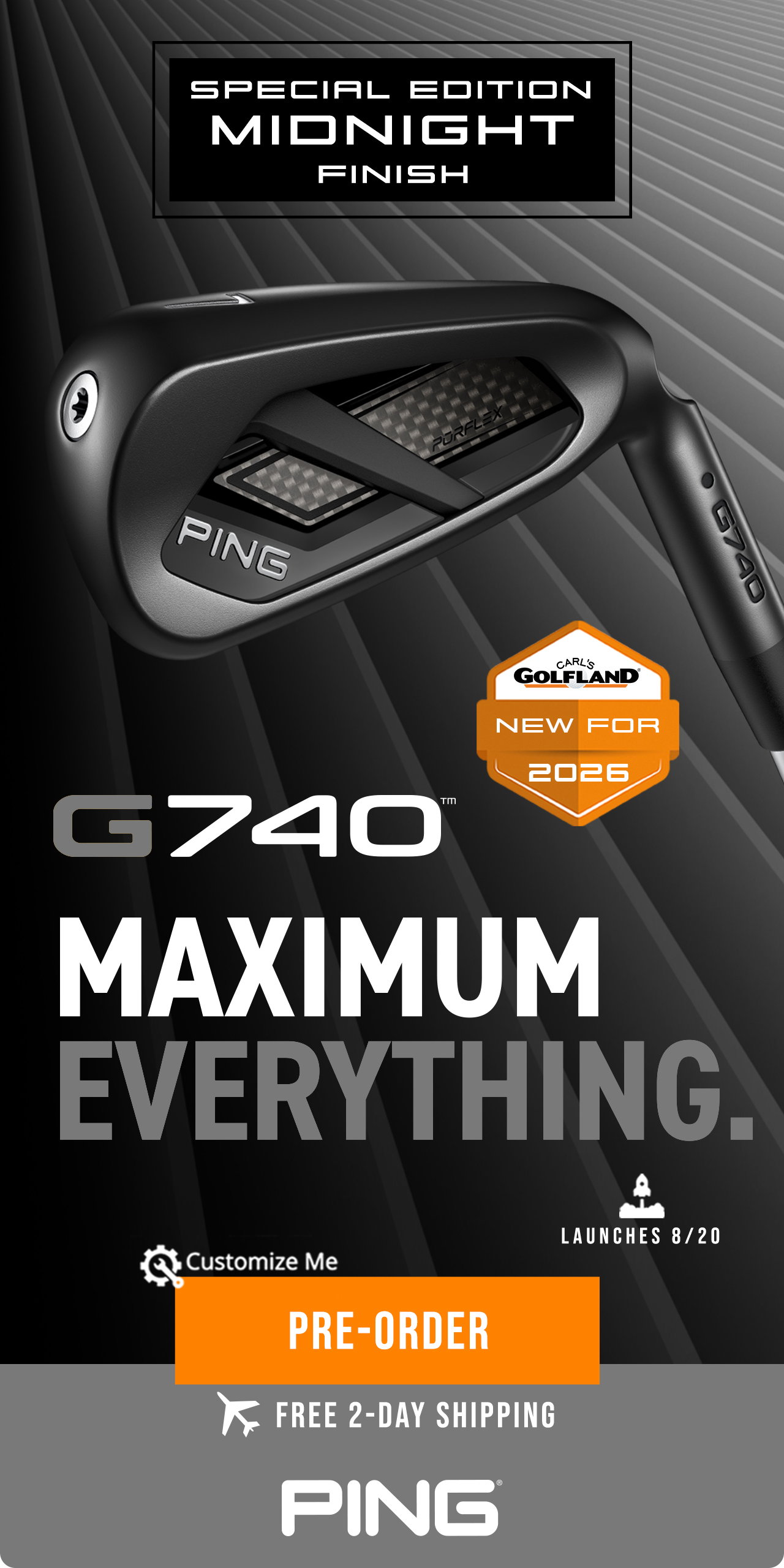 NEW | PING G740 Midnight Edition