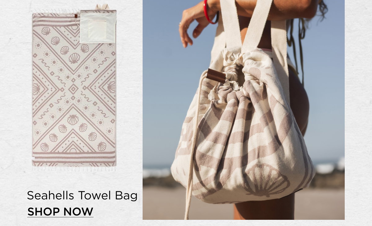 Seahells Towel Bag [[SHOP NOW]]